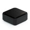 Vessel Ash black ashtray with integrated storage, closed lid view