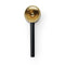 Vessel Pipe black with brass bowl insert, top view