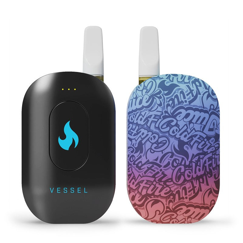 ColdFire x Vessel Compass limited edition palm-style 510 battery with custom ColdFire design