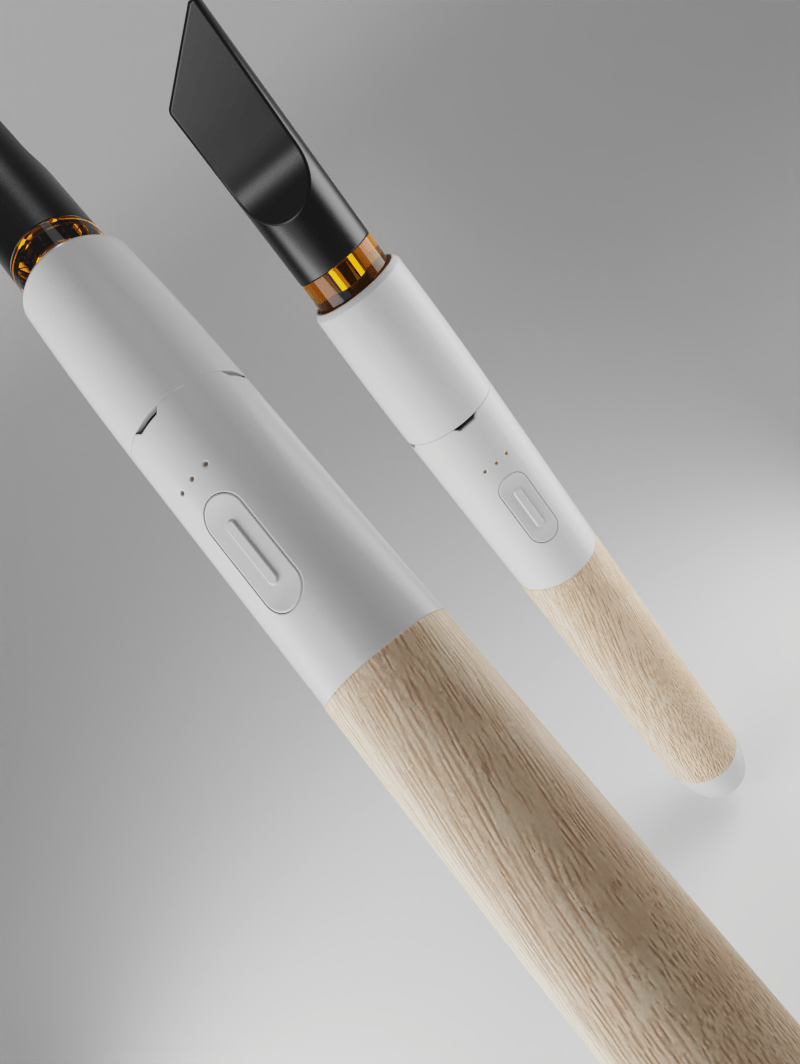 Beechwood Vape Pen Battery in White | Wood Series by Vessel Beechwood Vape Pen Battery in White | Wood Series by Vessel