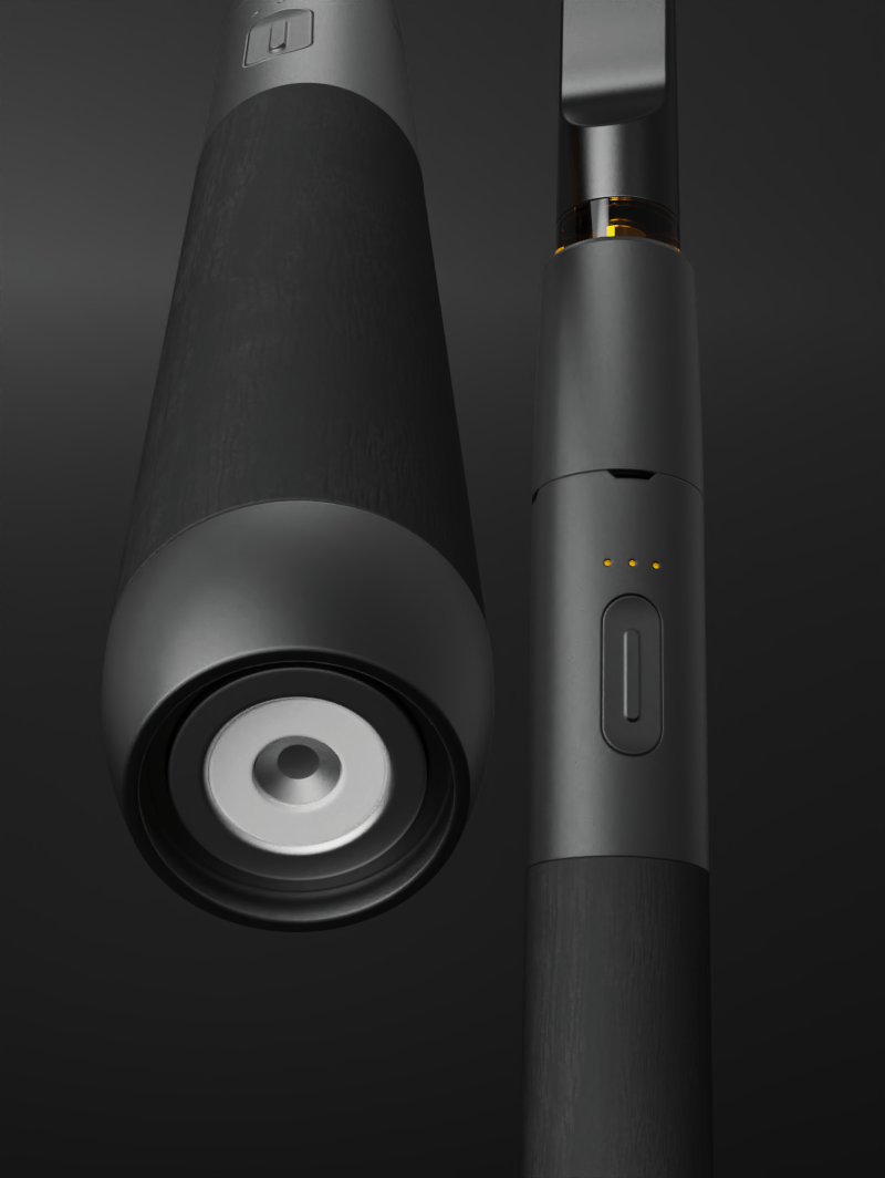 Black Wood Vape Pen Battery in Slate | Wood Series by Vessel Black Wood Vape Pen Battery in Slate | Wood Series by Vessel