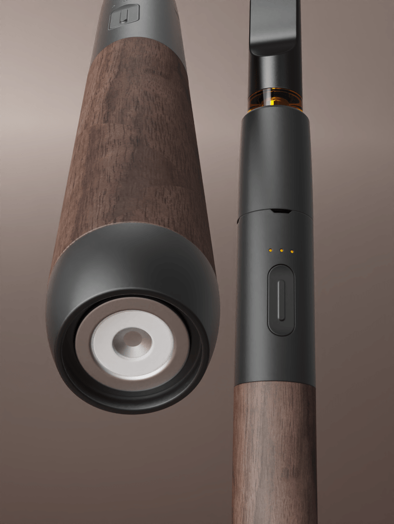Walnut Wood Vape Pen Battery in Slate | Wood Series by Vessel Walnut Wood Vape Pen Battery in Slate | Wood Series by Vessel