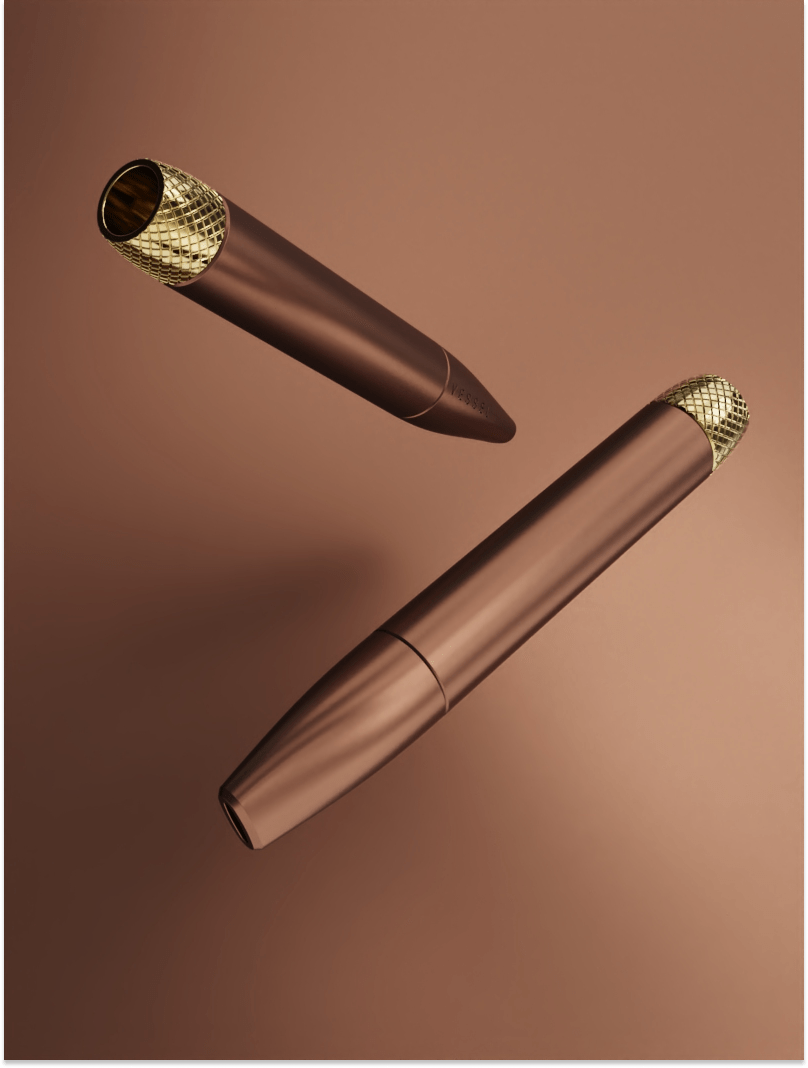 Vessel Helix one-hitter in Sierra colorway with brass tip
