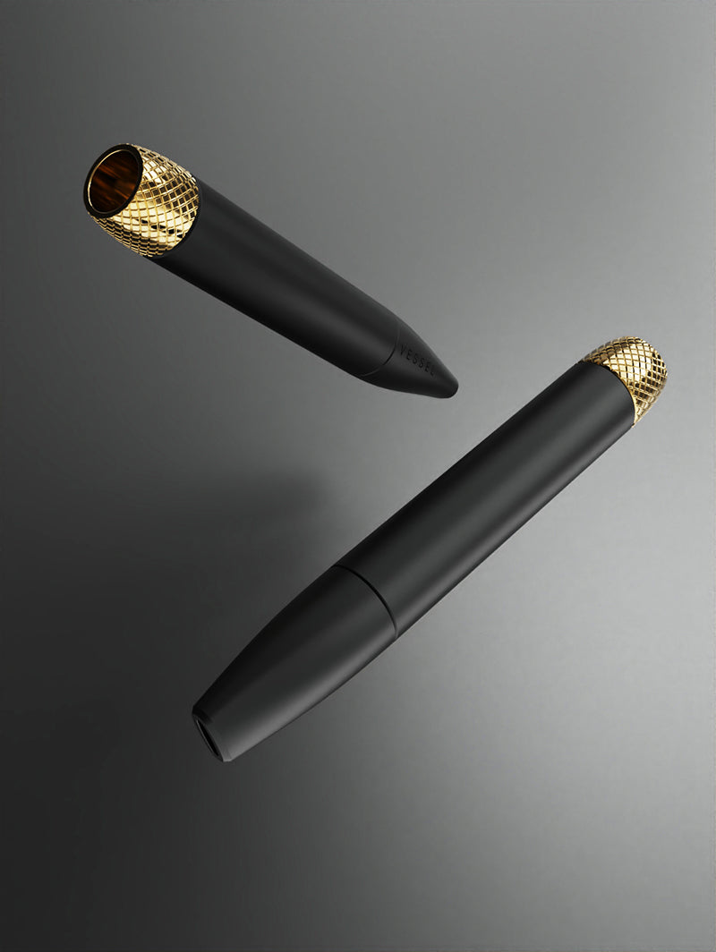 Close-up of Helix brass knurled bowl and helix cooling design