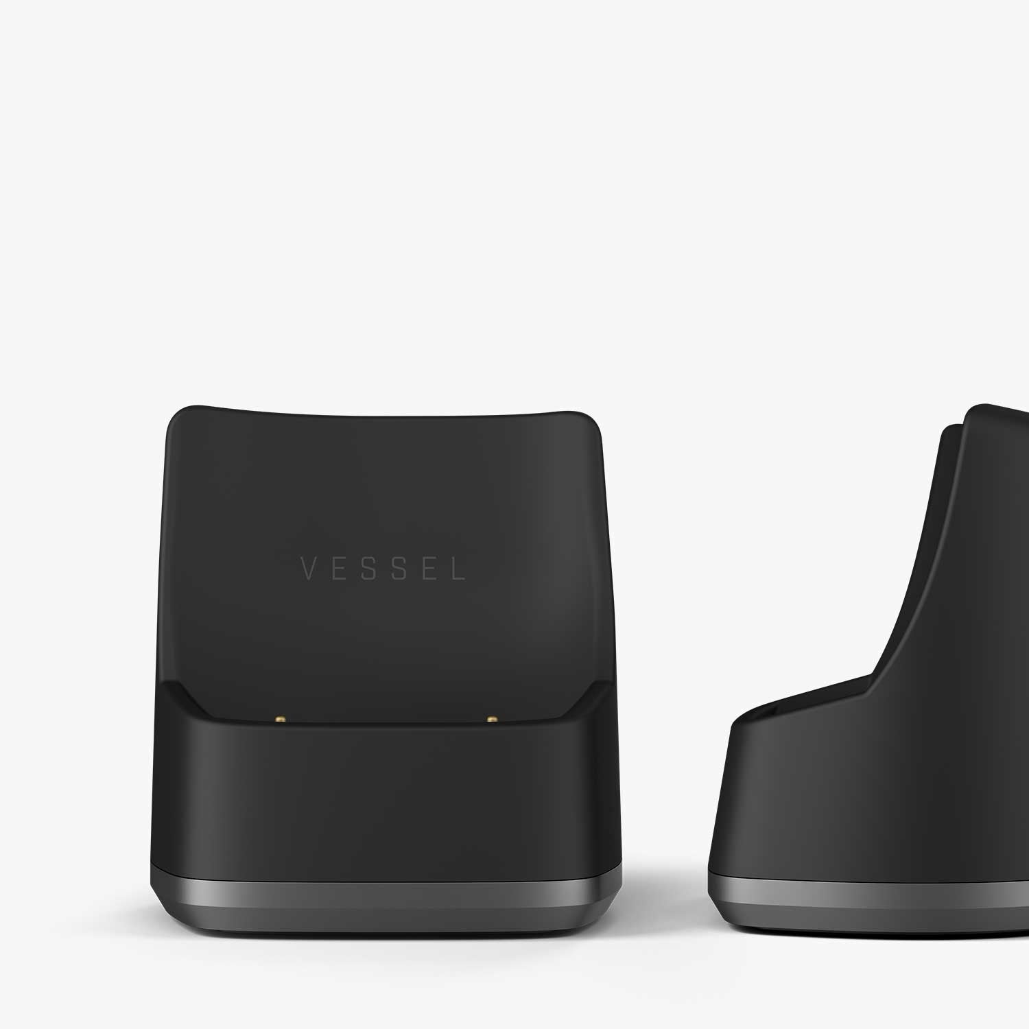 Vessel Charging Stands made exclusively for Vessel devices. Ridge Charger for Compass and Base Charger for all Pen-style devices.